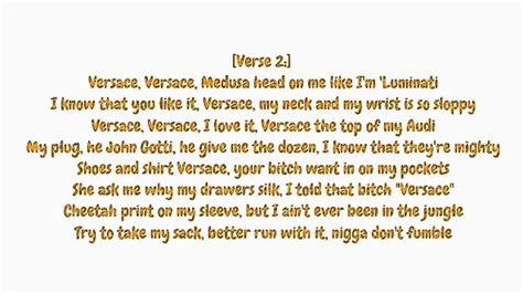 versace theme song|Versace lyrics.